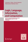 Cover: Logic, Language, Information, and Computation - Springer