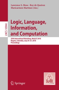 Enlarge image Cover: Logic, Language, Information, and Computation - Springer