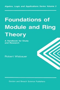 Enlarge image Cover: Foundations of Module and Ring Theory - CRC Press