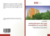 Abbildung von: Authentification des actes immobilièrs le cas de VEFA - Éditions universitaires européennes