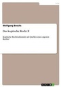 Cover: Das koptische Recht II - GRIN Verlag
