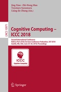 Cover: Cognitive Computing - ICCC 2018 - Springer