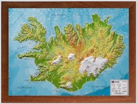 Abbildung von: Relief Island klein 1:1.500.000 Holzrahmen - georelief Vertriebs GbR
