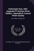 Cover: Hydrologic Data, 1963. Appendix D - Palala Press