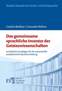 Abbildung von: Das gemeinsame sprachliche Inventar der Geisteswissenschaften - Erich Schmidt Verlag