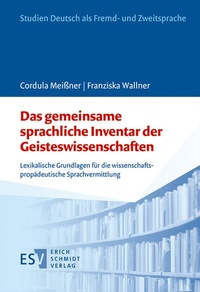Abbildung von: Das gemeinsame sprachliche Inventar der Geisteswissenschaften - Erich Schmidt Verlag