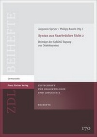 Abbildung von: Syntax aus Saarbrücker Sicht 2 - Franz Steiner Verlag