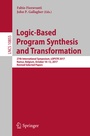 Cover: Logic-Based Program Synthesis and Transformation - Springer