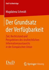 Abbildung von: Der Grundsatz der Verfügbarkeit - Springer Vieweg