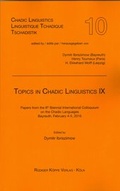 Cover: Topics in Chadic Linguistics IX - K&ouml;ppe, R