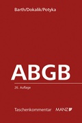 Cover: Das Allgemeine b&uuml;rgerliche Gesetzbuch ABGB - Manz