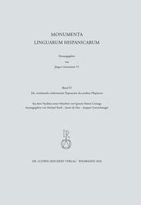 Abbildung von: Die vorrömische einheimische Toponymie des antiken Hispanien - Reichert Verlag