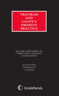 Cover: Tristram and Coote's Probate Practice 31st edition Second Supplement - Butterworths Law