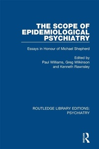 Enlarge image Cover: The Scope of Epidemiological Psychiatry - Routledge