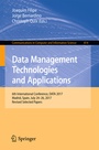 Cover: Data Management Technologies and Applications - Springer