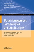 Cover: Data Management Technologies and Applications - Springer