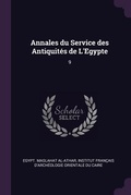 Cover: Annales du Service des Antiquites de L'Egypte - Palala Press