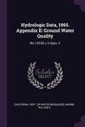 Cover: Hydrologic Data, 1965. Appendix E - Palala Press