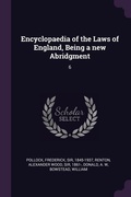 Cover: Encyclopaedia of the Laws of England, Being a new Abridgment - Palala Press