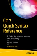 Cover: C# 7 Quick Syntax Reference - APress