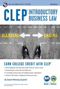 Cover: CLEP(R) Introductory Business Law Book + Online, 2nd Ed. - Research & Education Association