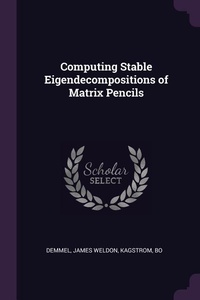 Enlarge image Cover: Computing Stable Eigendecompositions of Matrix Pencils - Palala Press