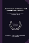 Cover: Joint Venture Formations and Stock Market Reactions - Palala Press