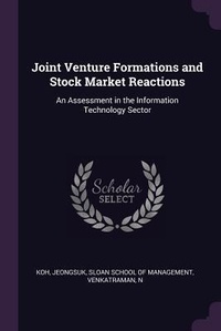 Enlarge image Cover: Joint Venture Formations and Stock Market Reactions - Palala Press
