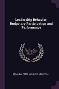 Enlarge image Cover: Leadership Behavior, Budgetary Participation and Performance - Palala Press
