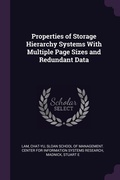 Cover: Properties of Storage Hierarchy Systems With Multiple Page Sizes and Redundant Data - Palala Press