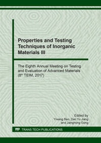 Enlarge image Cover: Properties and Testing Techniques of Inorganic Materials III - Trans Tech Publications Ltd