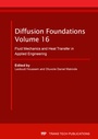 Cover: Diffusion Foundations Vol. 16 - Trans Tech Publications Ltd