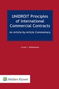 Cover: UNIDROIT Principles of International Commercial Contracts - Kluwer Law International