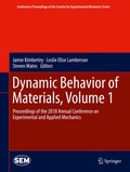 Cover: Dynamic Behavior of Materials, Volume 1 - Springer