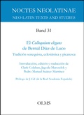 Cover: El Colloquium elegans de Bernal D&iacute;az de Luco - Georg Olms Verlag