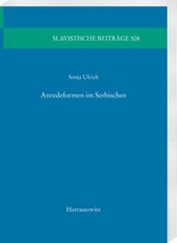 Abbildung von: Anredeformen im Serbischen - Harrassowitz Verlag