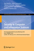 Cover: Security in Computer and Information Sciences - Springer