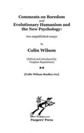 Cover: 'Comments on Boredom' and 'Evolutionary Humanism and the New Psychology' - Paupers' Press