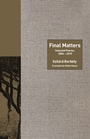 Cover: Final Matters - Princeton University Press