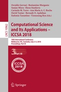 Cover: Computational Science and Its Applications - ICCSA 2018 - Springer