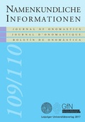 Cover: Namen in Europa - Leipziger Uni-Vlg