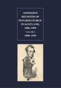 Cover: Admission Register of Notaries Public in Scotland, 1800-1899 - Scottish Record Society