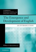 Cover: The Emergence and Development of English - Cambridge University Press