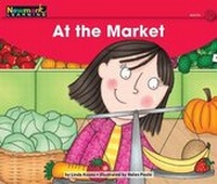 Enlarge image Cover: At the Market Leveled Text - Newmark Learning