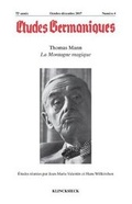 Cover: Etudes Germaniques - N4/2017 - Klincksieck