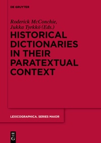 Abbildung von: Historical Dictionaries in their Paratextual Context - De Gruyter