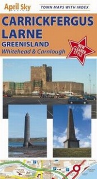 Abbildung von: Northern Ireland Street Map: Carrickfergus and Larne - April Sky Design