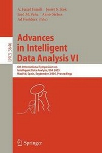 Enlarge image Cover: Advances in Intelligent Data Analysis VI - Springer