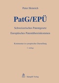 Cover: PatG/EP&Uuml; - Schweizerisches Patentgesetz/Europ&auml;isches Patent&uuml;bereinkommen - St&auml;mpfli Verlag