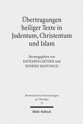 Bild: &Uuml;bertragungen heiliger Texte in Judentum, Christentum und Islam - Mohr Siebeck